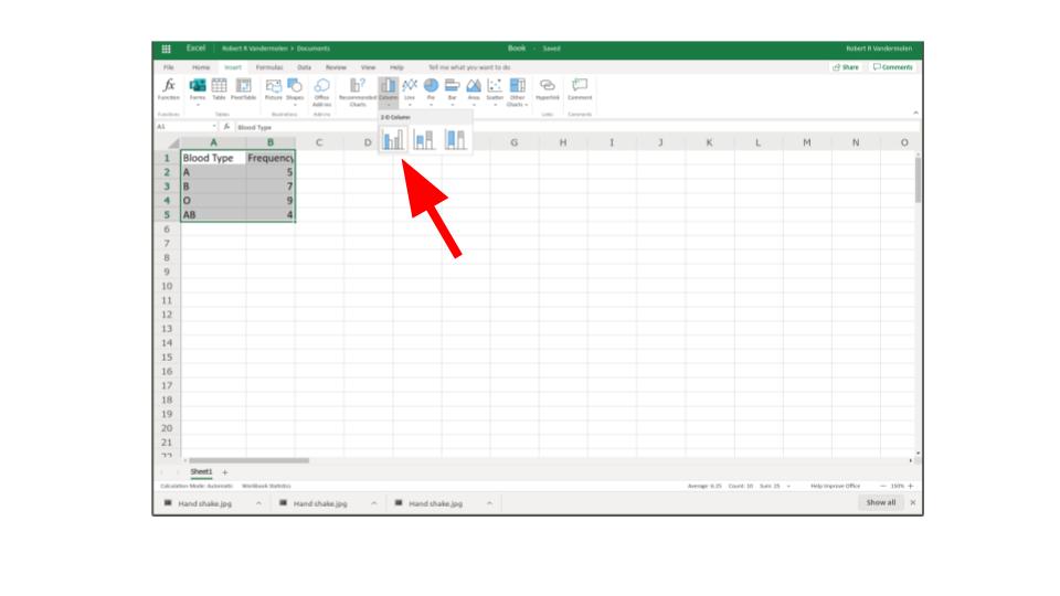 Excel Histogram example step 4