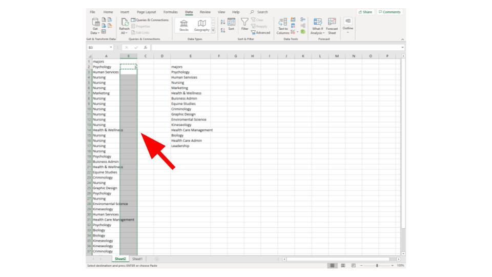 Step 9 excel qualitative frequency table